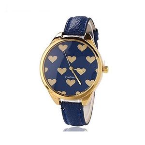 Women’s Watch with Heart Design Details Blue/Gold